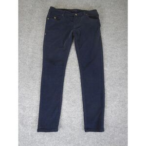 Jimmy Taverniti Corduroy Pants Men's Size 29 Navy Blue‎ Cotton Stretch Slim Fit